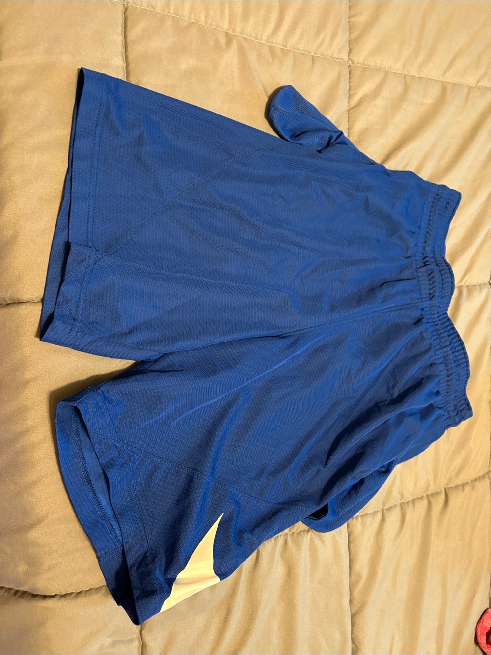 Nike Men's Athletic Shorts Blue with White Swoosh